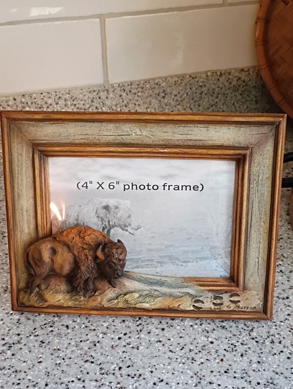 Mill Creek Studios 3D Buffalo Photo Frame 4x6 New In Box